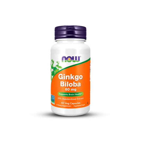 Energía cerebral Ginkgo Biloba 60 mg NOW