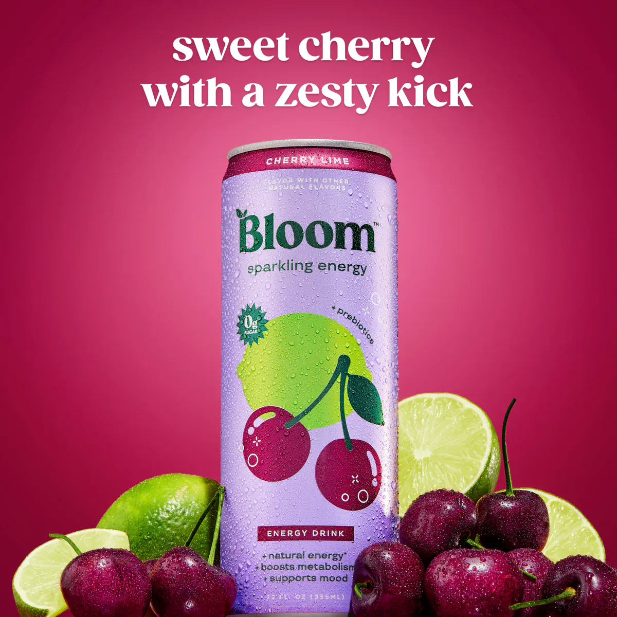 Bebida energética burbujeante Cherry Lime Bloom