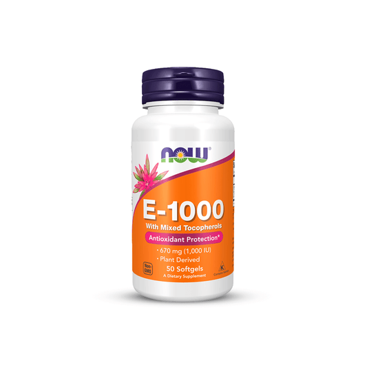 Vitamina E 1,000 IU con antioxidantes naturales NOW