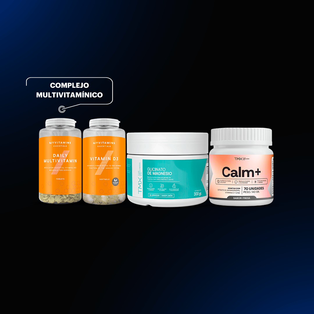 Daily Multivitamin + Vitamina D3 + Glicinato de Magnesio + Gomitas Calm+
