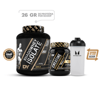 Shadow Whey Isolate DY Vainilla 2kg + Creatine DY 500gr + Shaker MyProtein 600ml