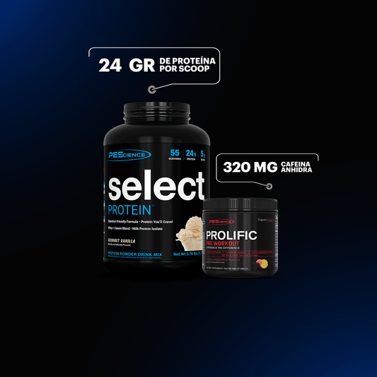 Select Protein Vainilla 1.71 kg PEScience + Prolific 280gr PEScience