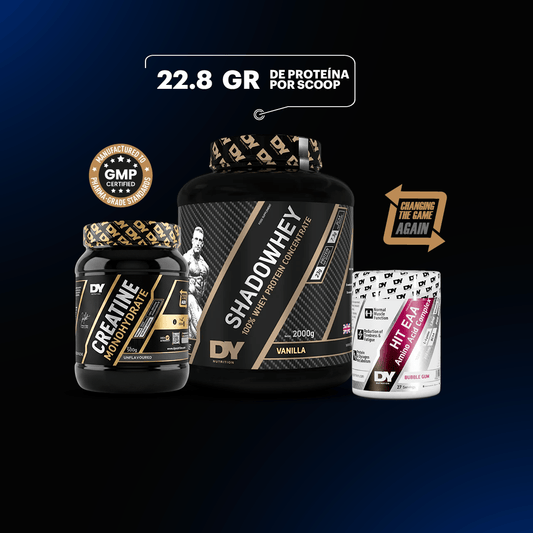 Shadowhey Protein Vainilla 2 kg DY + Creatina DY 500gr + HIT EAA Bubble Gum DY
