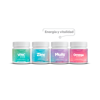 Pack Gomitas Niño: Vitamina C + Zinc+ Multivitaminas + Omega