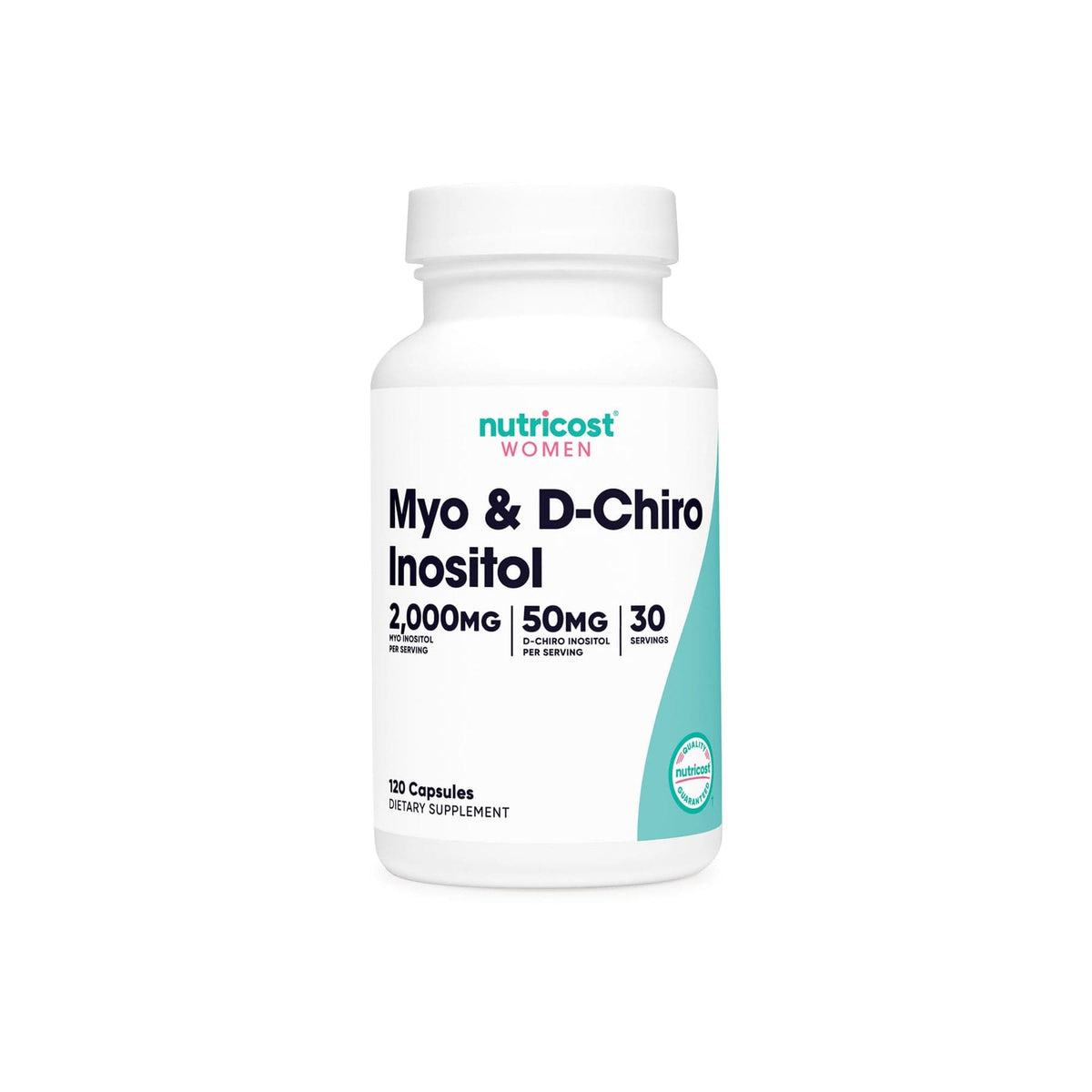 Mioinositol y D-chiro Inositol 2000 mg Nutricost - vista frontal