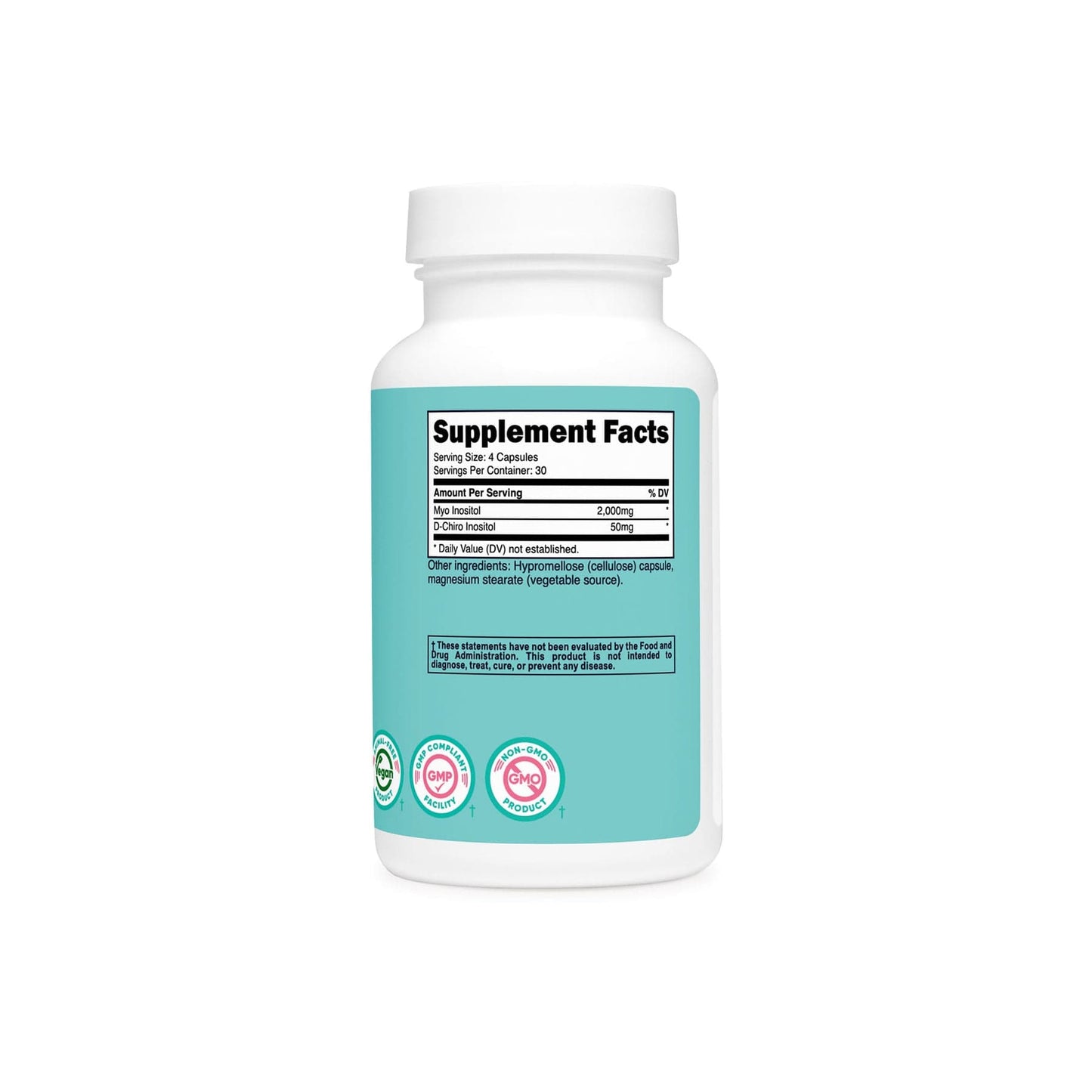 Mioinositol y D-chiro Inositol 2000 mg Nutricost - información del suplemento