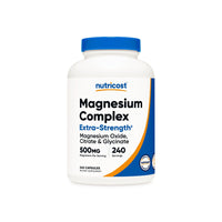 Complejo de magnesio 500 mg Nutricost - vista frontal