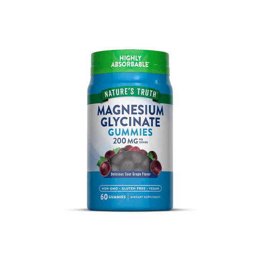 Glicinato de Magnesio gomitas | Suplemento Vegano, No GMO y Libre de Gluten  Nature's Truth