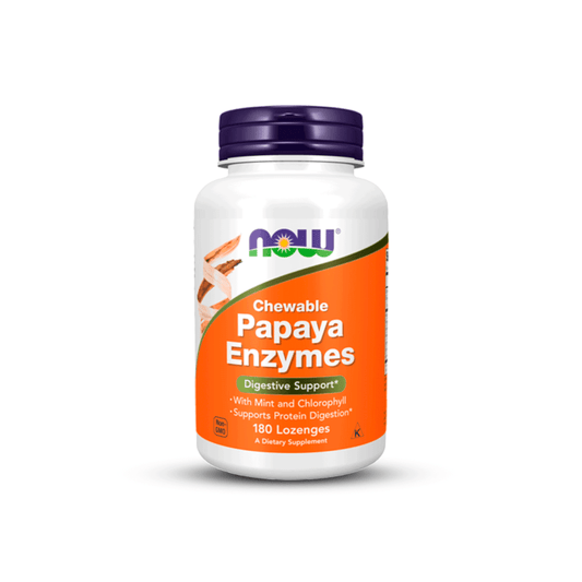 Enzimas de papaya masticable NOW
