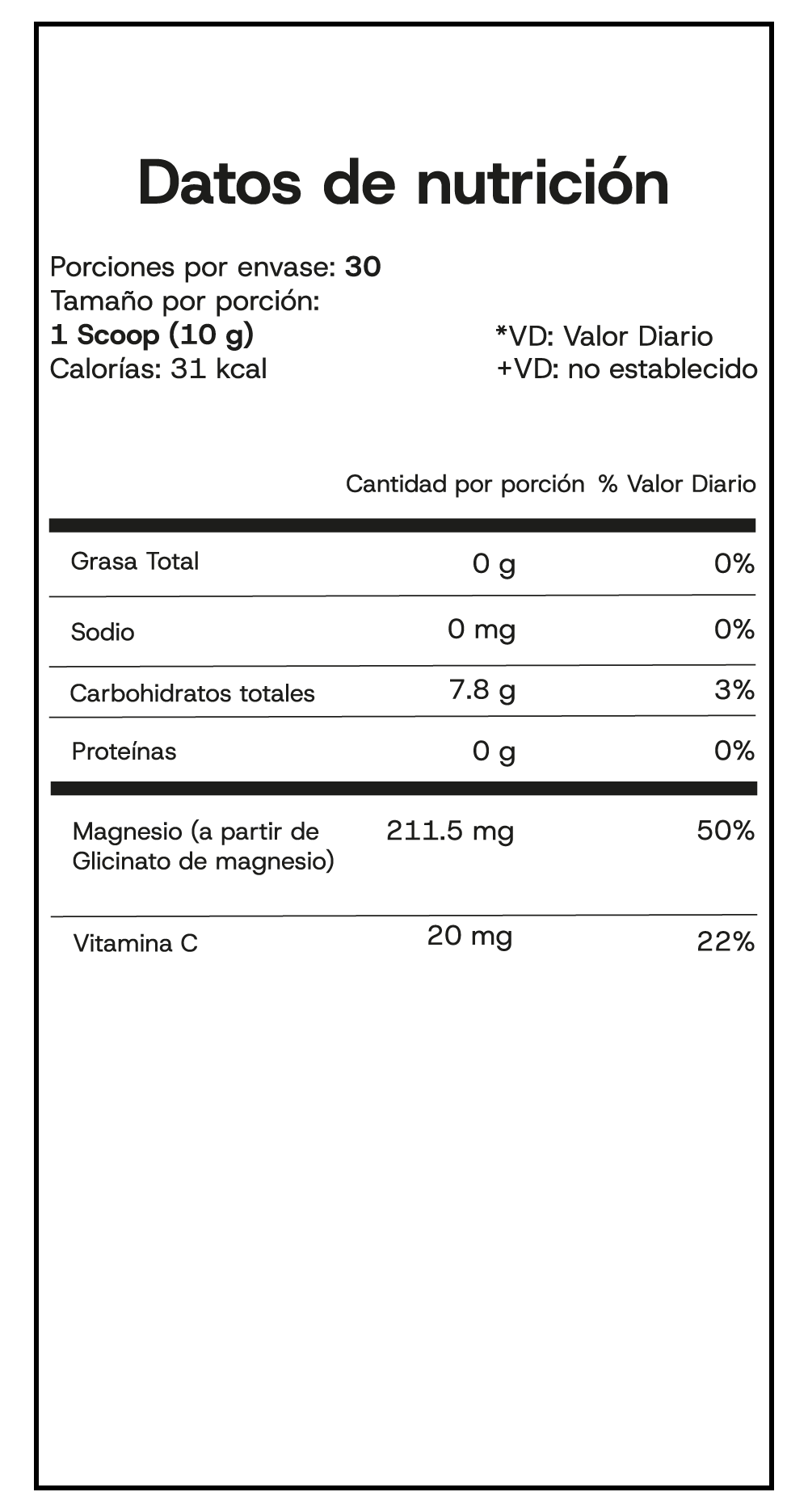 Información nutricional