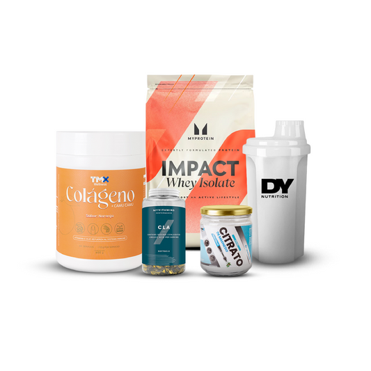 Impact Whey Isolate 1 kg + CLA 60 caps + Shaker 700 ml DY + Colágeno 600 gr Camu Camu + Citrato de Magnesio