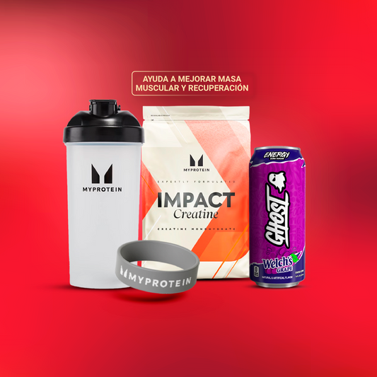 PROMO FIT: Creatina 500gr Mp + Shaker Mp 600 ML TAPA NEGRA + GHOST + Pulsera MP