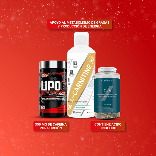 LIPO 6 PROMO FIT: BLACK ULTRA CONCENTRADO 60 CAPS + CLA 60 caps + L CARNITINA 1LT DY NUTRITION