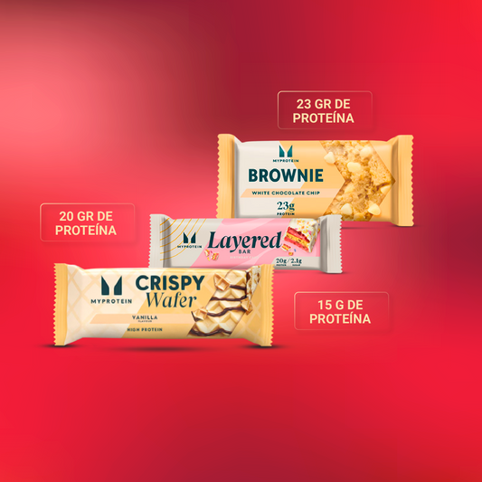 PROMO FIT: 3X S/.30 EN SNACKS (1UND PROTEIN BROWNIE CHOCOLATE BLANCO + PROTEIN WAFER + LAYERED  VAINILLA BIRTHDAYCAKE)