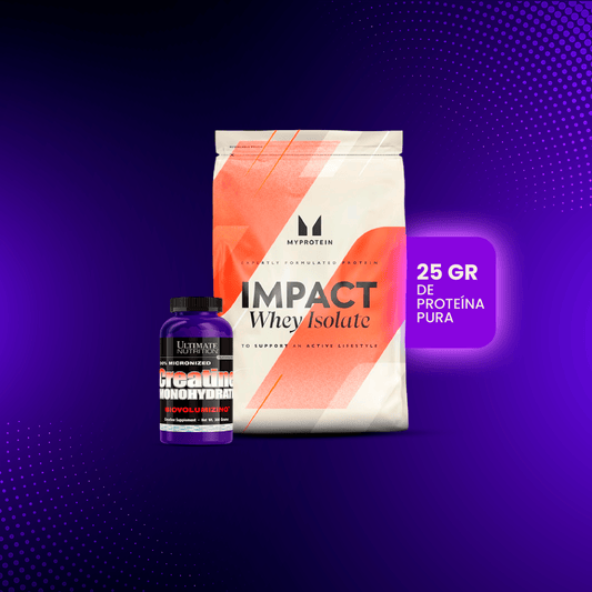Promo black: Creatina 300gr Ultimate Nutrition + Impact Whey Isolate 2.5kg