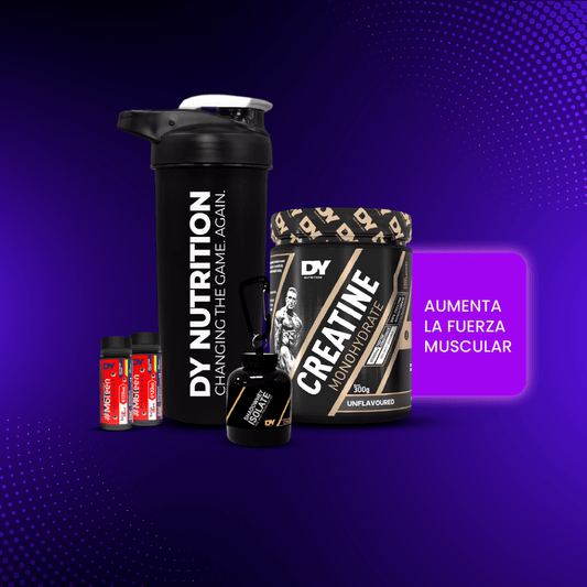 PROMO BLACK: Creatina 300GR DY + SHAKER 700 ML DY + Embudo porta proteina shadowisolate + 2UND M6TEEN