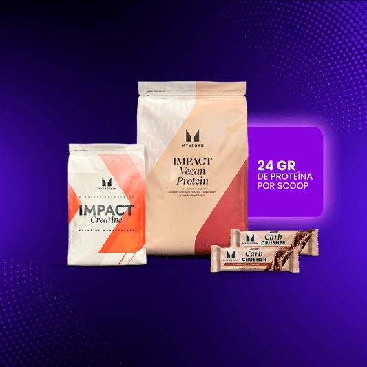 PROMO BLACK: Impact Vegan 1 kg + Creatina 250gr Mp + 2 Barras vegan Carb Crusher